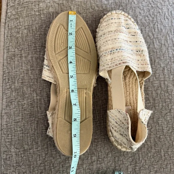 Chic Cream Alpargatus Artesanía Espadrille Flats Size 39 (8 1/2) Cream Multi - Picture 8 of 10